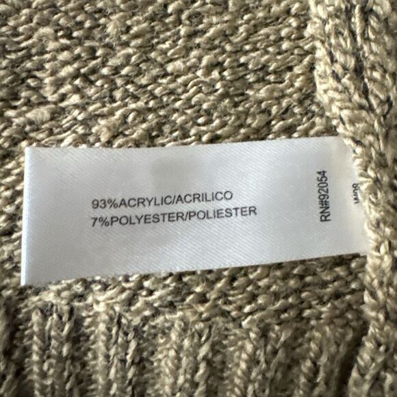 Carolyn Taylor Soft Loop Knit One Button Cardigan Cape Sweater Oatmeal Brown - Picture 7 of 7